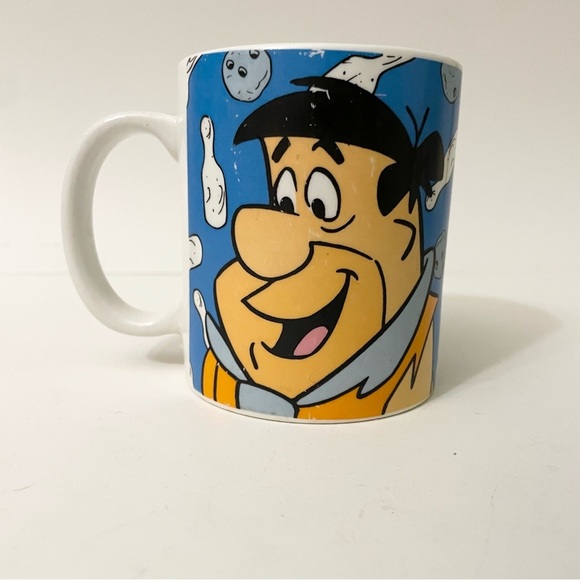 1993 MSC Hanna Barbera The Flintstones Fred Flintstone Cartoon Coffee Mug - Picture 3 of 12